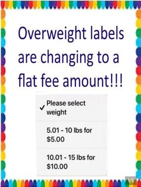 5-10 LBS IS NOW A FLAT RATE